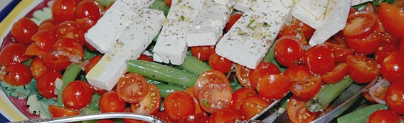 Chinook Wines feta and cherry tomato salad